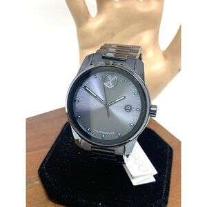 Movado Mens Watch 3600862 Bold Verso Blue Dial Swiss Quartz Stainless Steel 42mm